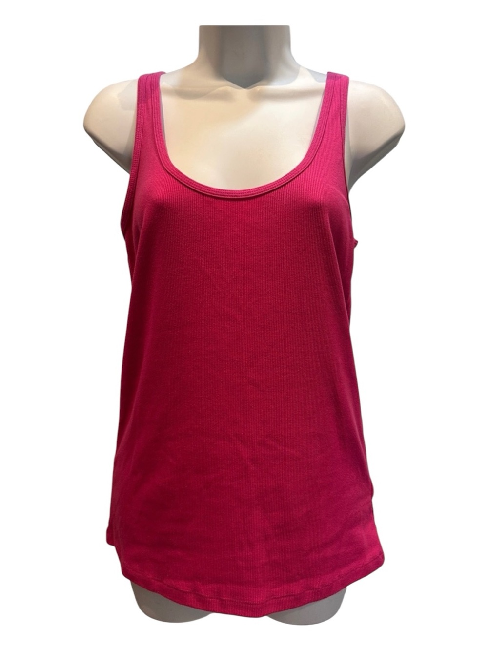 Old Navy Hot Pink Fitted Tank Top Y2K Athleisure Style First Layer Large Tall